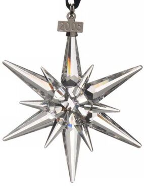 Swarovski Crystal Annual Snowflake Christmas Ornament 2005 Rockefeller Center
